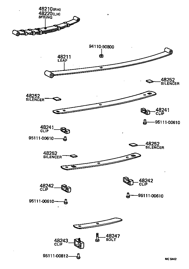 04483-21030 SHACKLE KIT, REAR SPRING product image