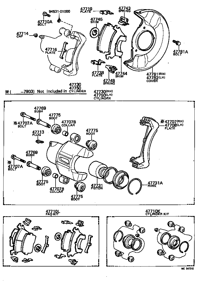 04465-10180 PAD KIT, DISC BRAKE, FRONT product image