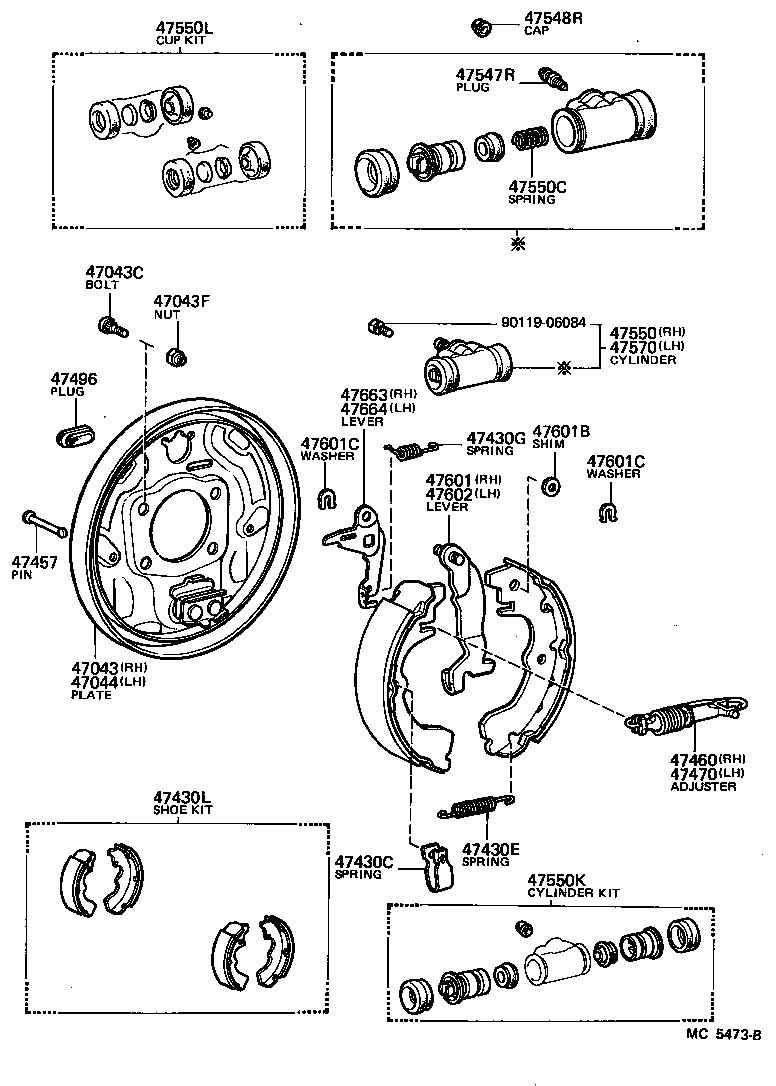 47061-10010 ADJUSTER ASSY, SHOE, RH(FOR REAR BRAKE) product image