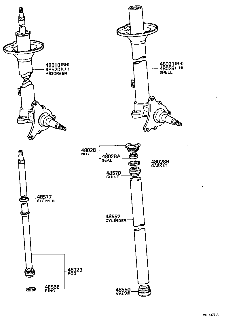 48131-10150 SPRING, FRONT COIL, LH product image
