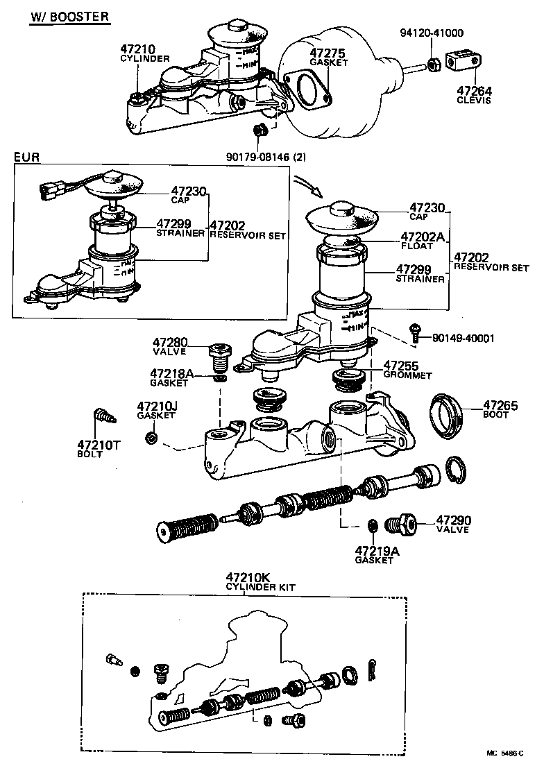 47275-14010 GASKET, BRAKE MASTER CYLINDER product image