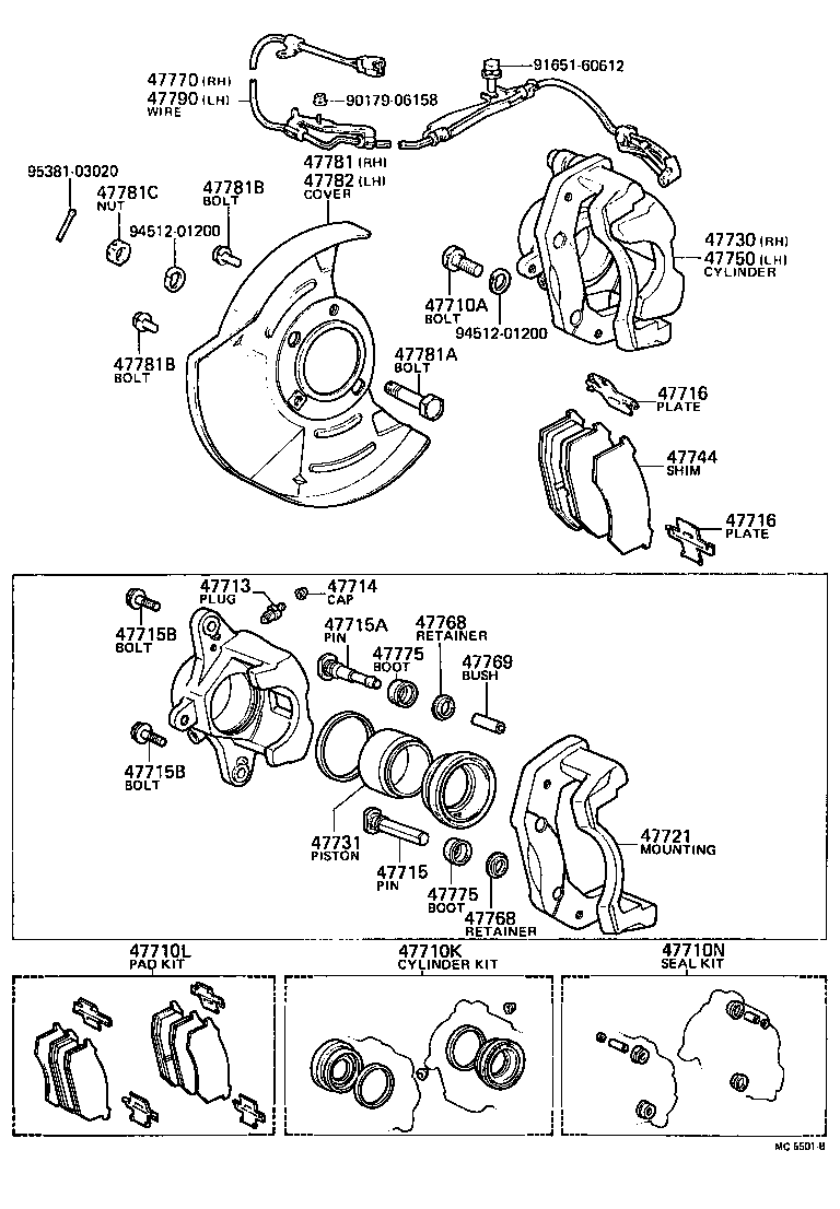 04465-30150 PAD KIT, DISC BRAKE, FRONT product image