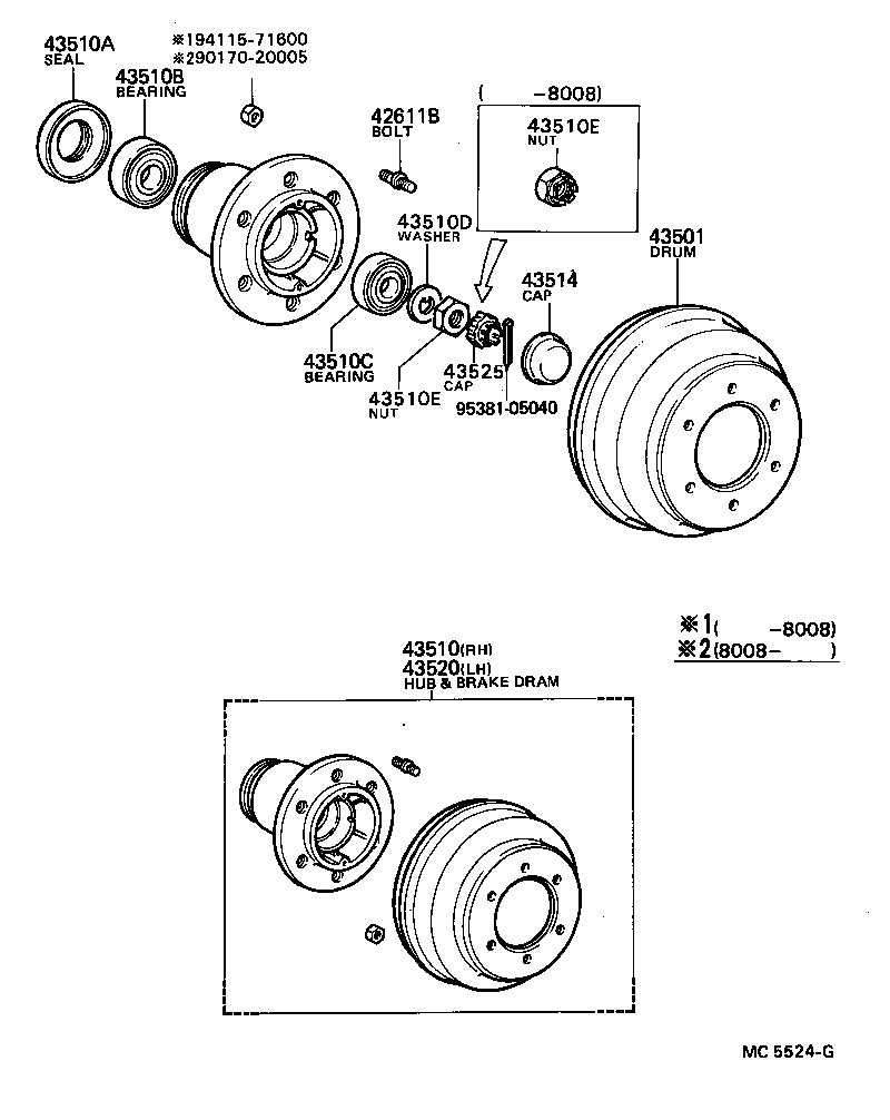 90039-12004 BOLT, HUB (FOR FRONT AXLE) product image