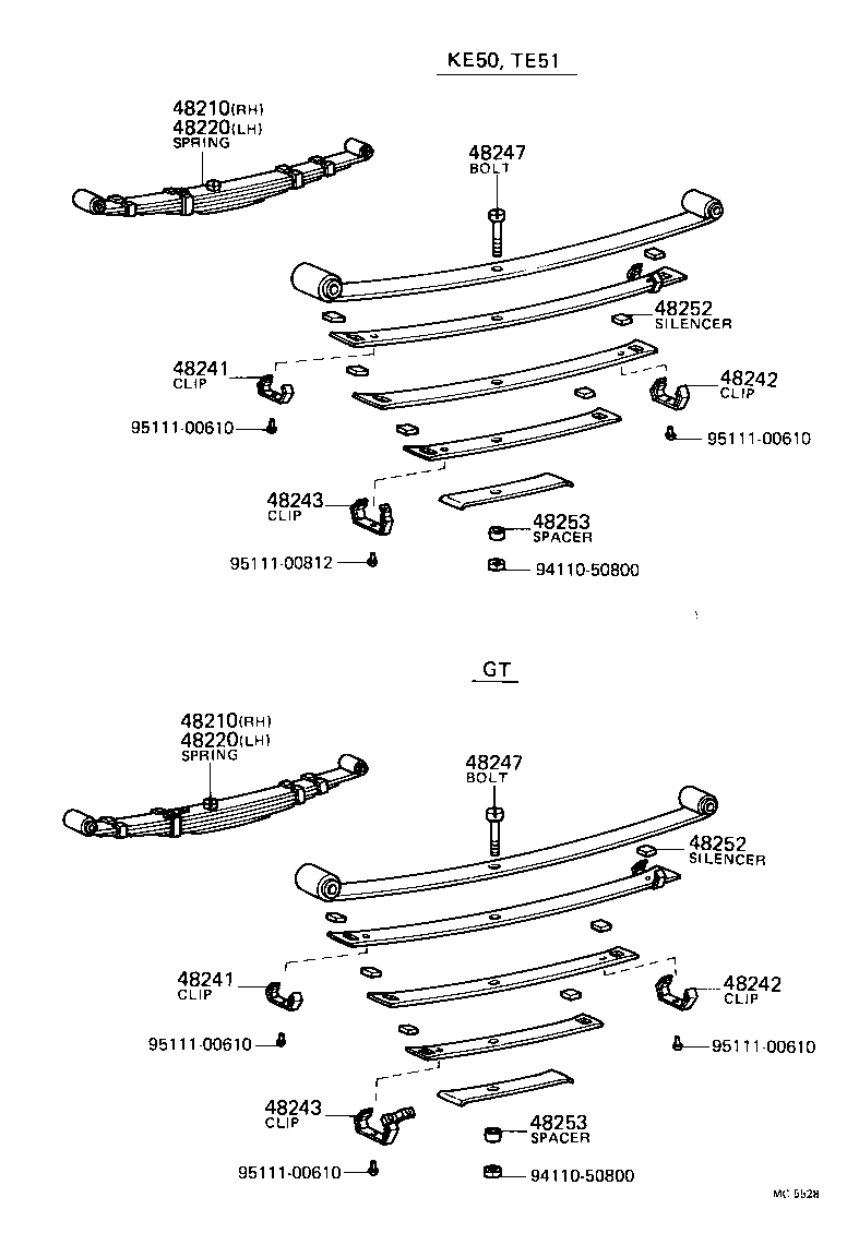 48046-12010 SEAT SUB-ASSY, SPRING U BOLT, RH product image
