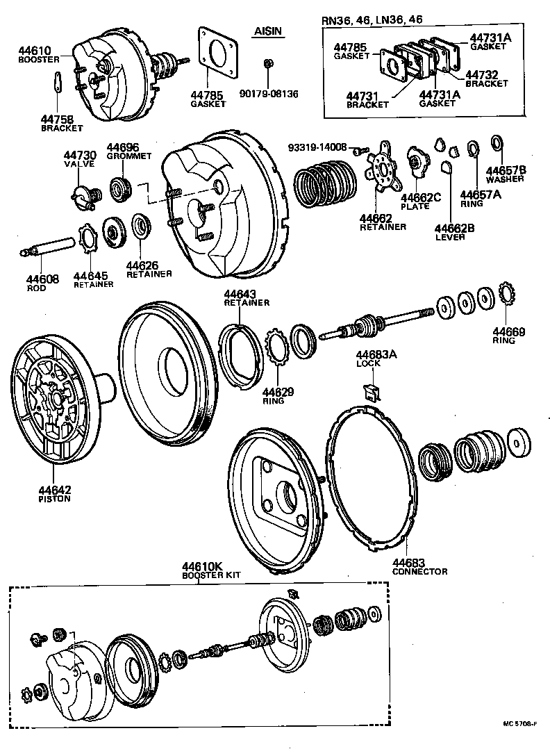 04443-35270 BOOSTER KIT, BRAKE product image