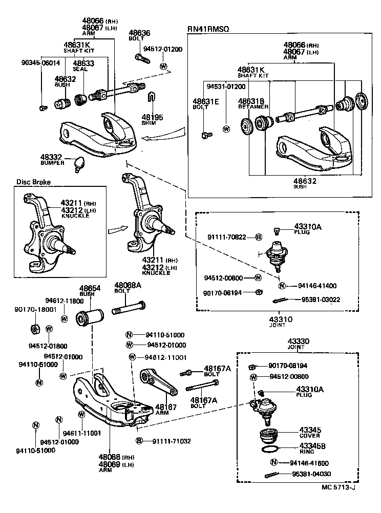 43436-60011 GASKET, KNUCKLE SPINDLE OIL RETAINER product image