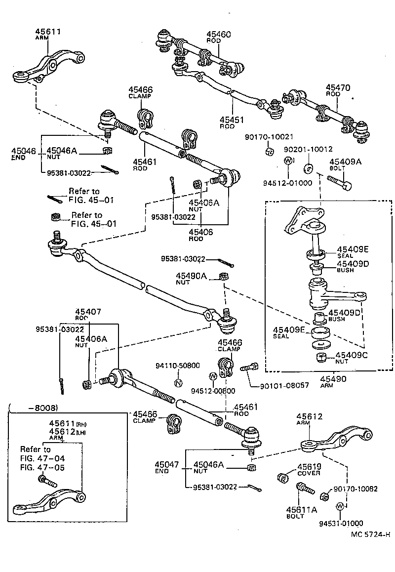 45461-35061 ROD, STEERING TIE product image