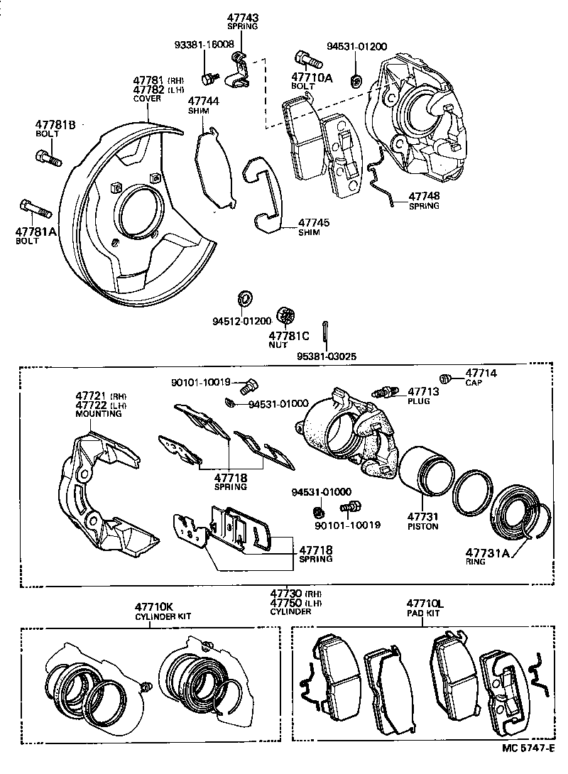 04465-35160 PAD KIT, DISC BRAKE, FRONT product image