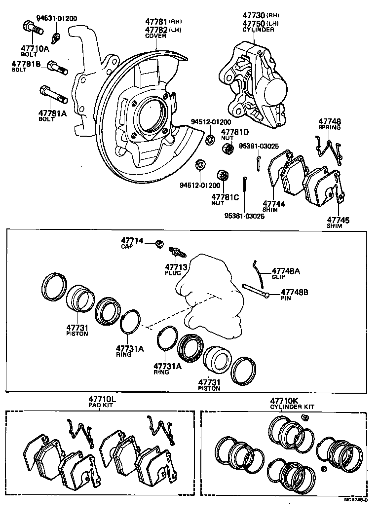 04465-35160 PAD KIT, DISC BRAKE, FRONT product image