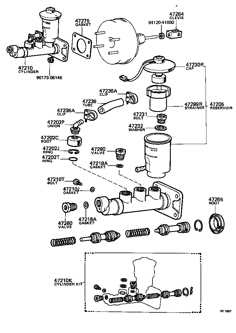 04493-20110 CYLINDER KIT, BRAKE MASTER product image