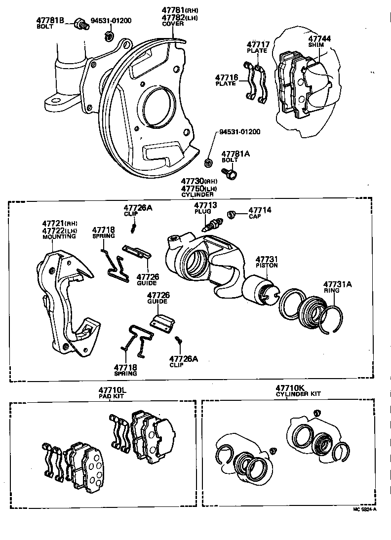 04465-20330 PAD KIT, DISC BRAKE, FRONT product image