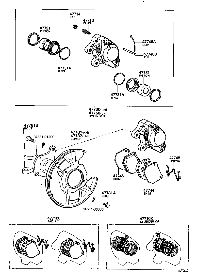 04465-20330 PAD KIT, DISC BRAKE, FRONT product image