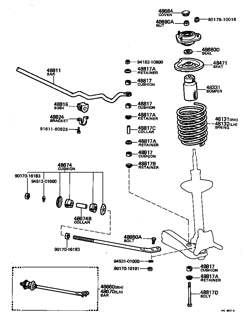 48044-20010 SEAT, FRONT SPRING, UPPER product image