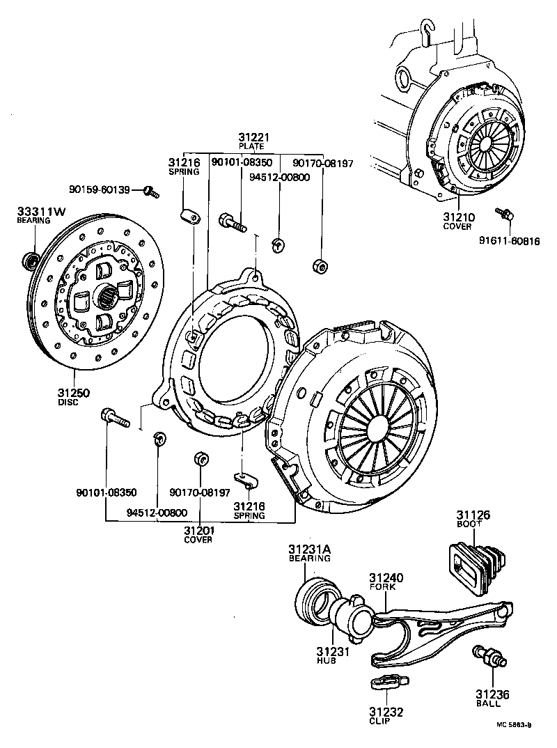 31231-27020 HUB, CLUTCH RELEASE BEARING product image