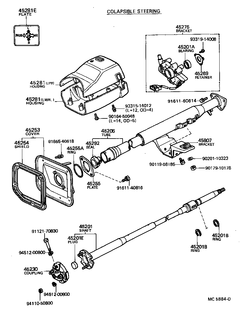 44142-22020 NUT, LOCK, NO.1 product image