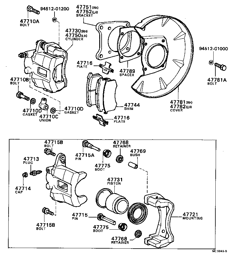 04465-40020 PAD KIT, DISC BRAKE, FRONT product image