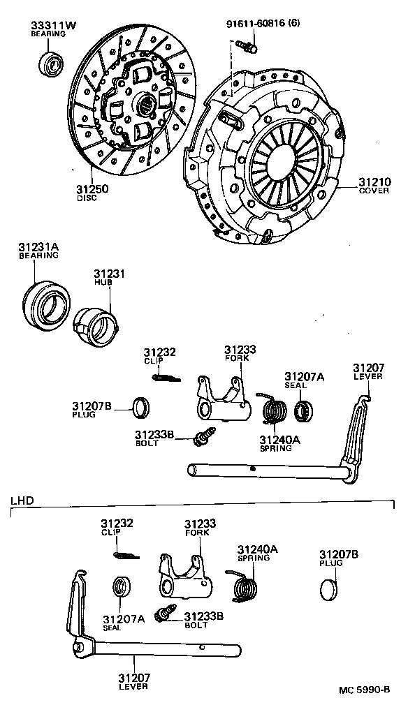90313-18001 SEAL, OIL(FOR CLUTCH RELEASE FORK LEVER) product image