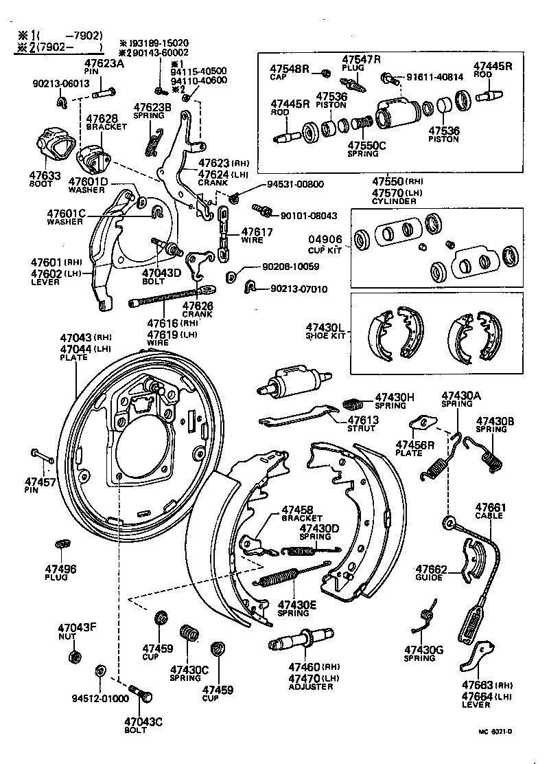 04495-35051 SHOE KIT, REAR BRAKE product image
