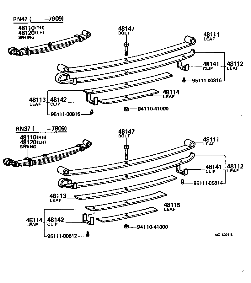 48113-35040 LEAF, FRONT SPRING, NO.3 product image