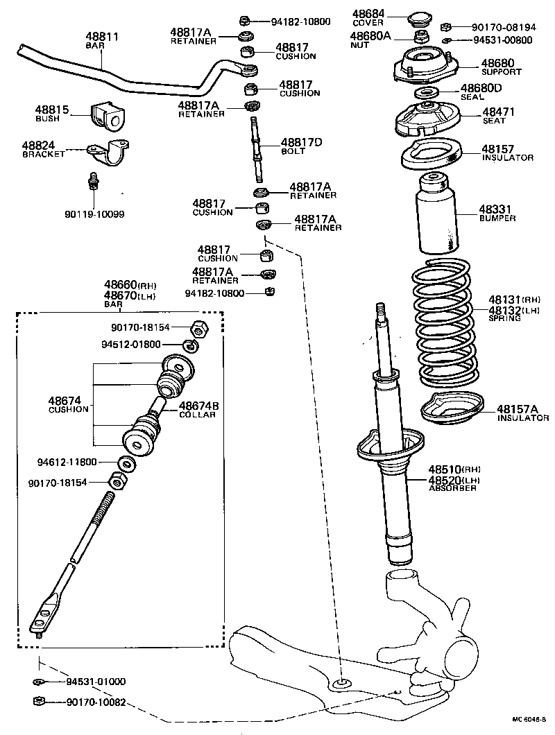 48157-16010 INSULATOR, FRONT COIL SPRING, UPPER product image