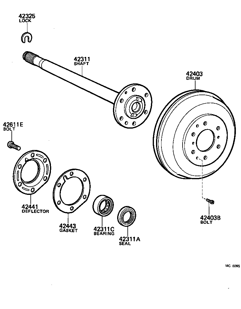 90942-02041 BOLT, HUB (FOR REAR AXLE) product image