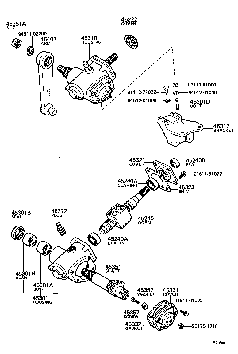 04445-25010 GASKET KIT, POWER STEERING GEAR product image