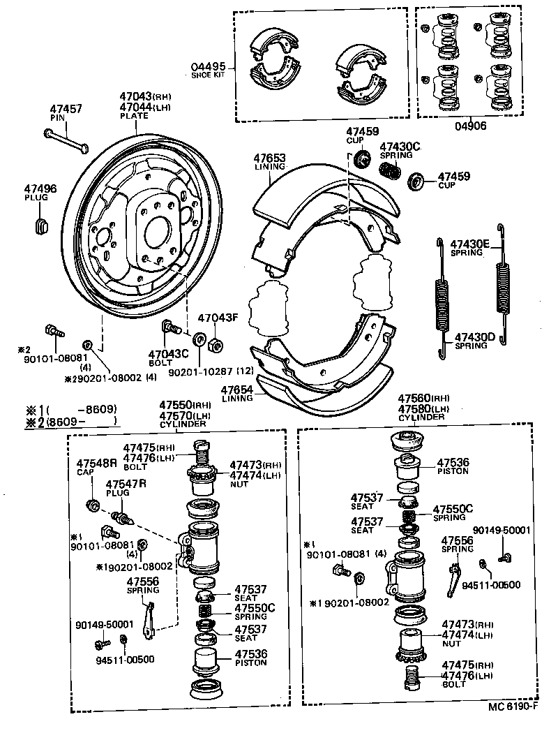 04474-36170 CYLINDER KIT, REAR WHEEL product image