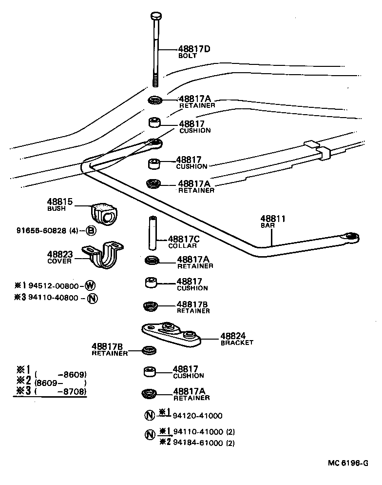 48815-35040 BUSH, FRONT STABILIZER BAR, NO.1 product image
