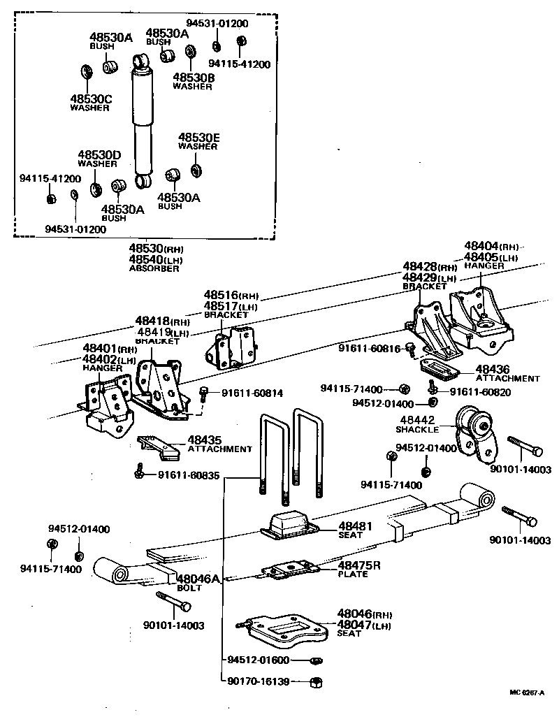 48042-36020 SHACKLE, SPRING, NO.2 product image