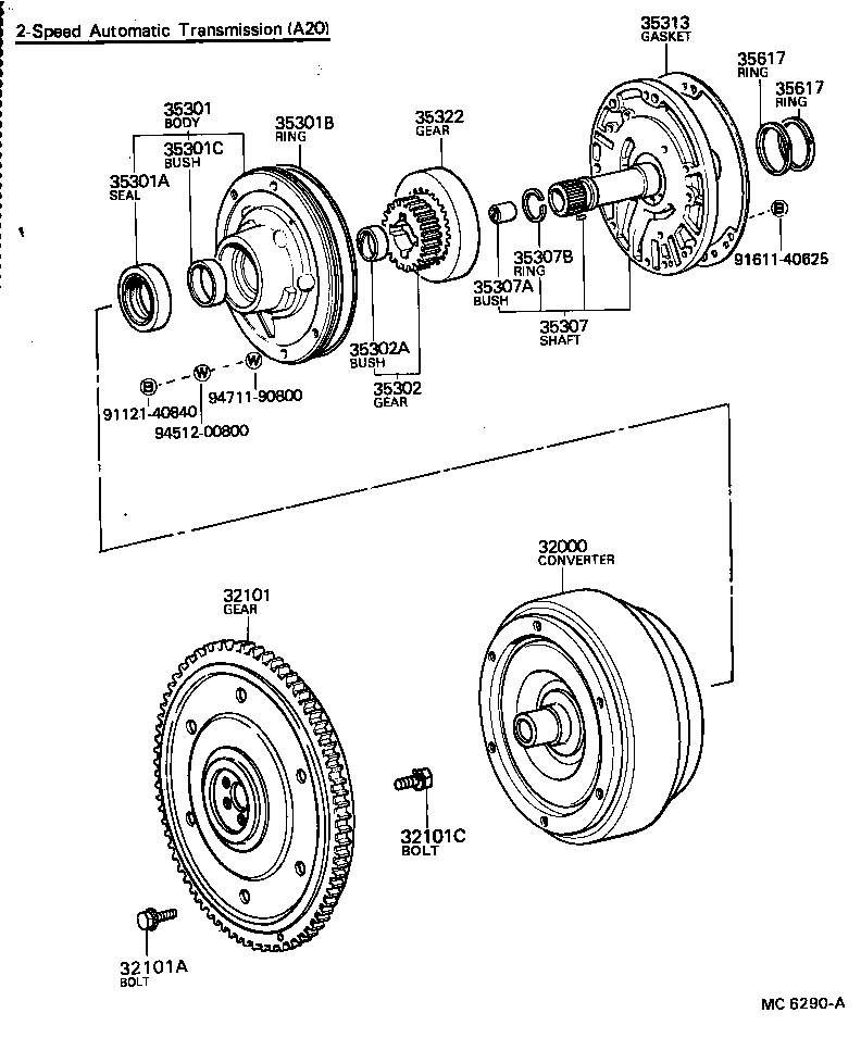 90105-10046 BOLT, HEXAGON(FOR DRIVE PLATE SETTING) product image