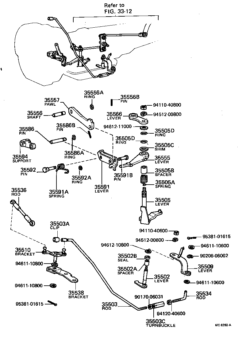 35509-10010 LEVER SUB-ASSY, THROTTLE VALVE, OUTER product image