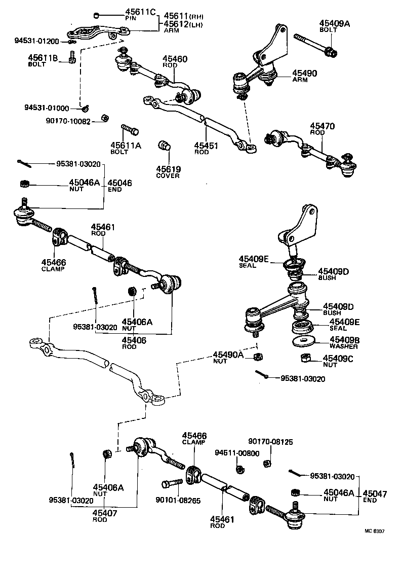 45465-12020 ROD, STEERING TIE product image