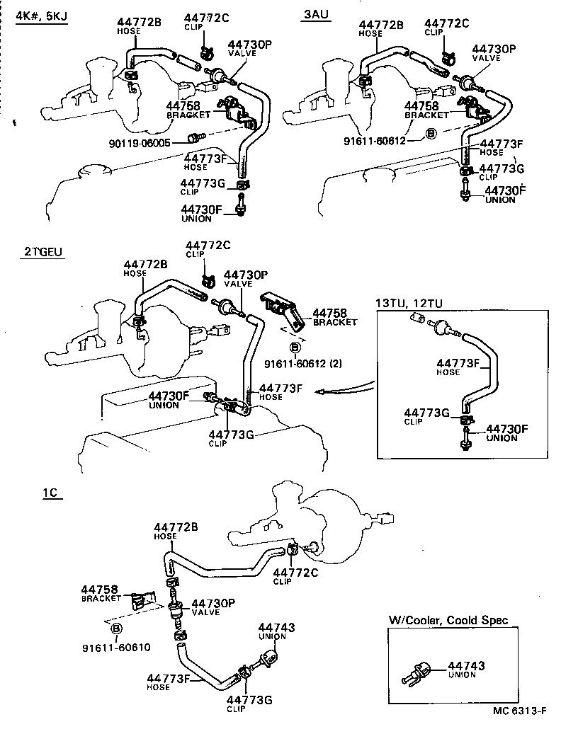 04443-12400 BOOSTER KIT, BRAKE product image