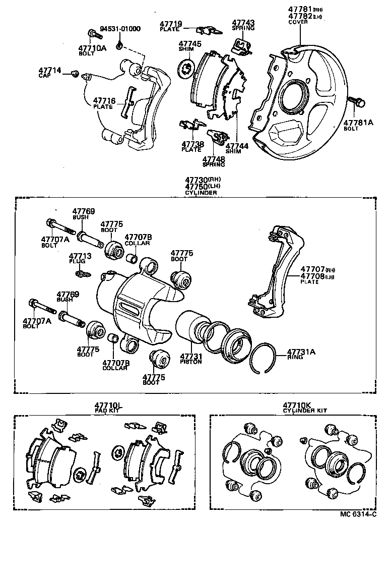04465-12060 PAD KIT, DISC BRAKE, FRONT product image