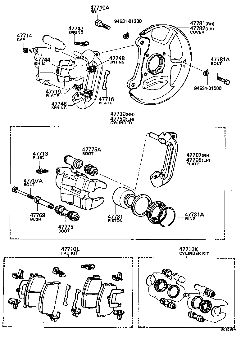 04465-12060 PAD KIT, DISC BRAKE, FRONT product image