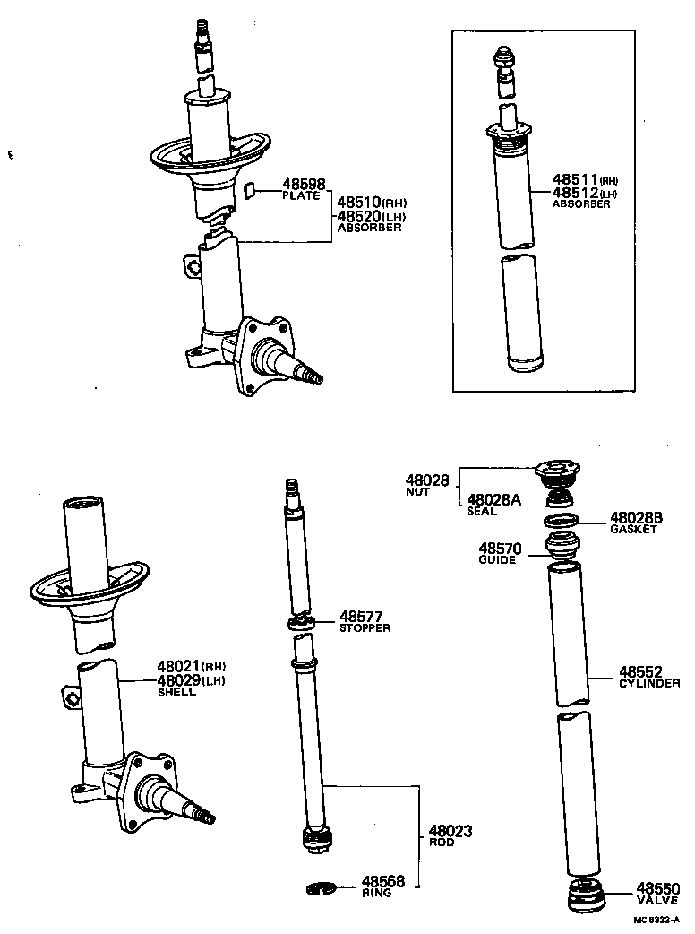 48157-12010 INSULATOR, FRONT COIL SPRING, UPPER product image