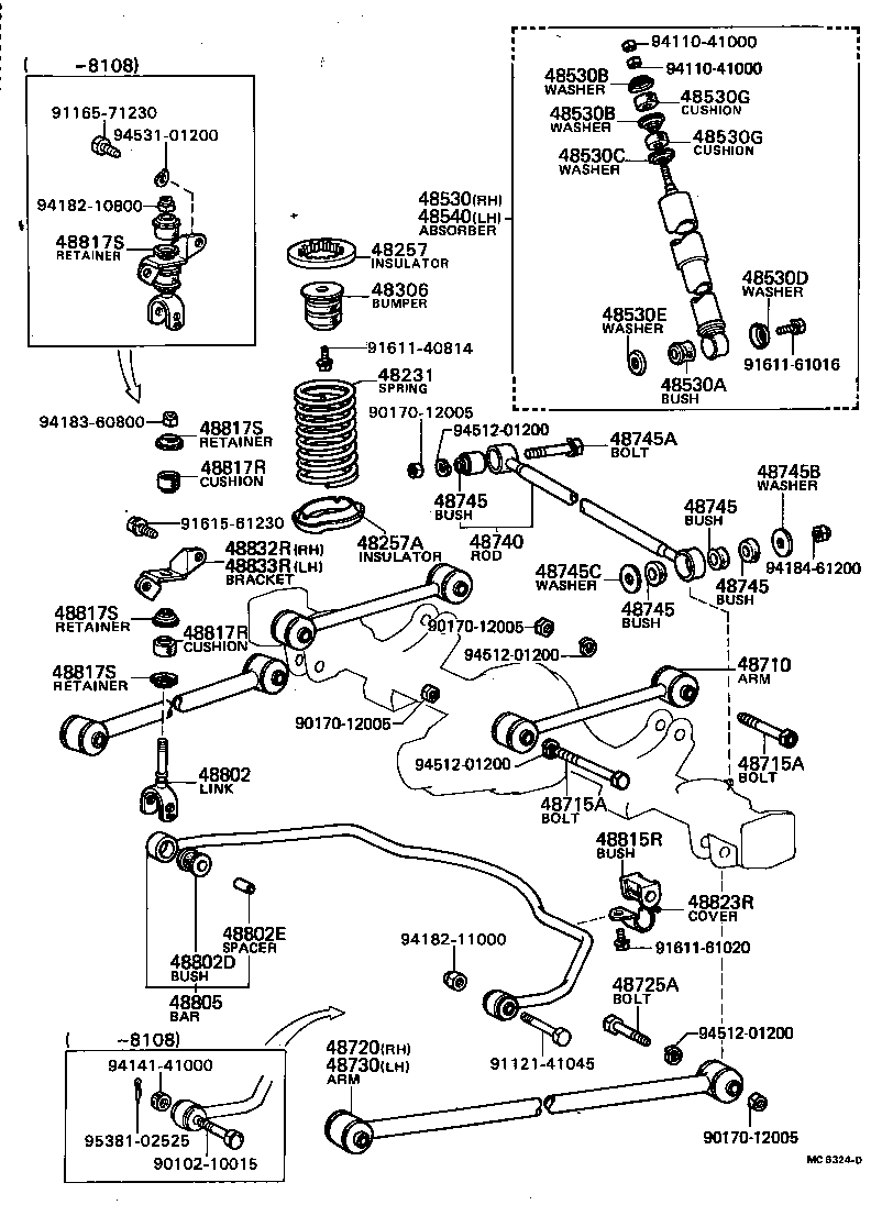 48047-13060 SEAT SUB-ASSY, SPRING U BOLT, LH product image