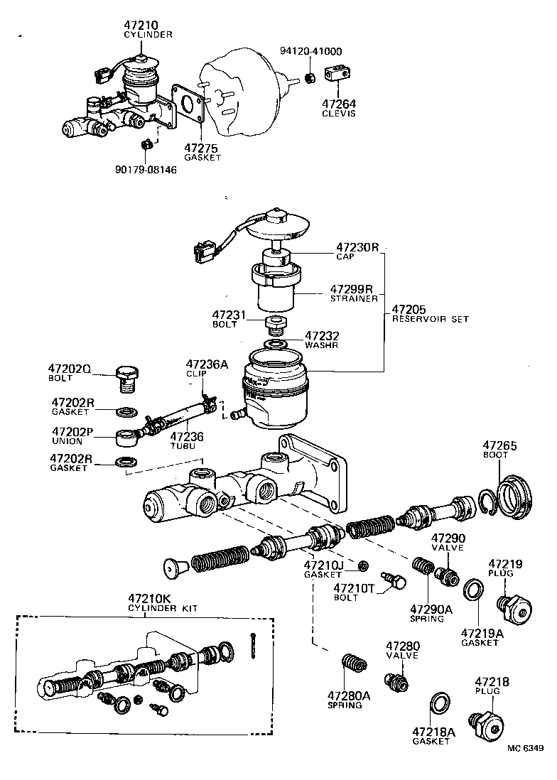 47547-40010 PLUG, BLEEDER(FOR BRAKE MASTER CYLINDER) product image