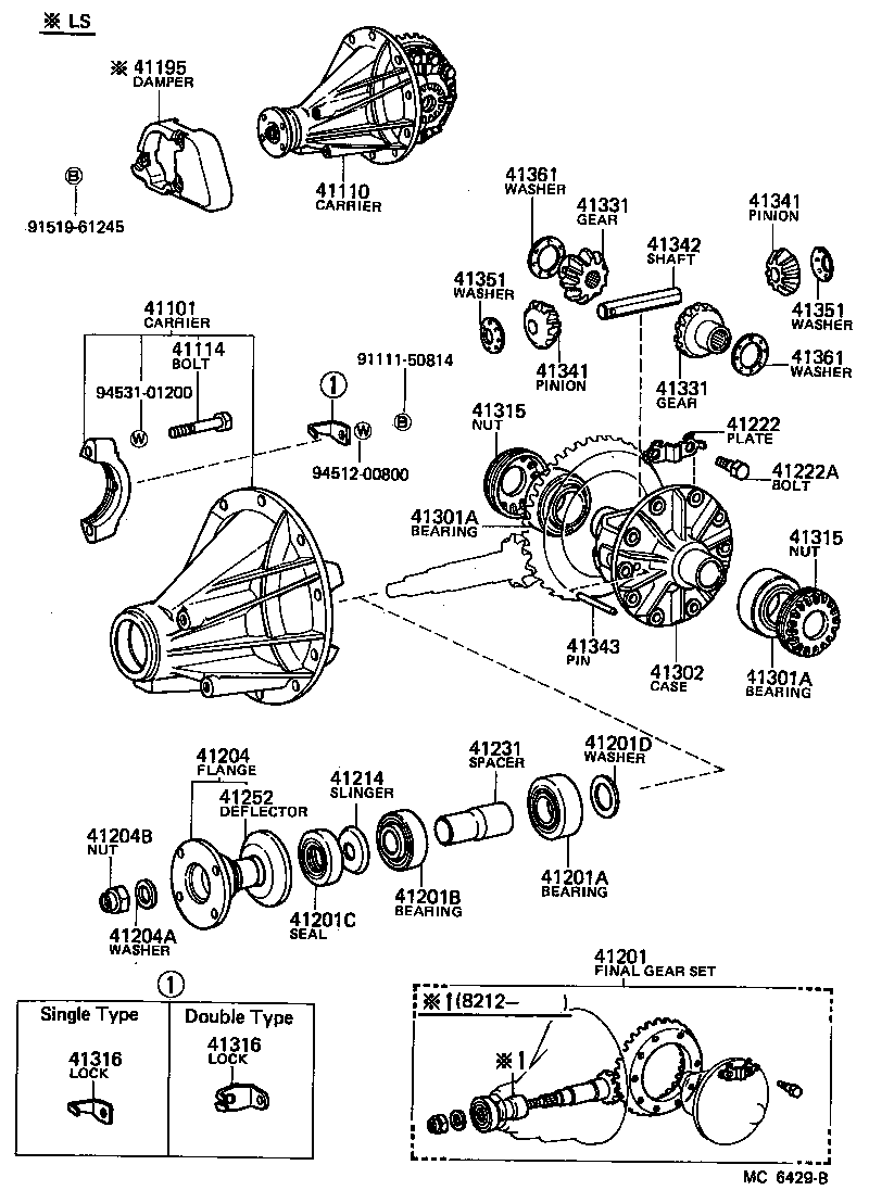 41201-39296 FINAL GEAR KIT, DIFFERENTIAL, REAR product image