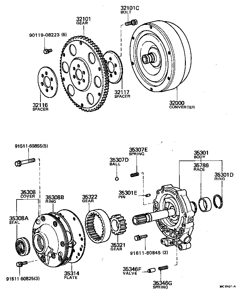 32117-12010 SPACER, DRIVE PLATE, REAR product image