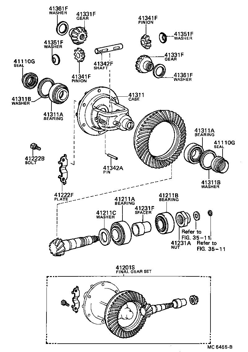 41201-19286 FINAL GEAR KIT, DIFFERENTIAL, FRONT product image