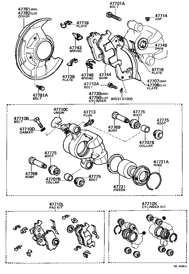 04465-16051 PAD KIT, DISC BRAKE, FRONT product image
