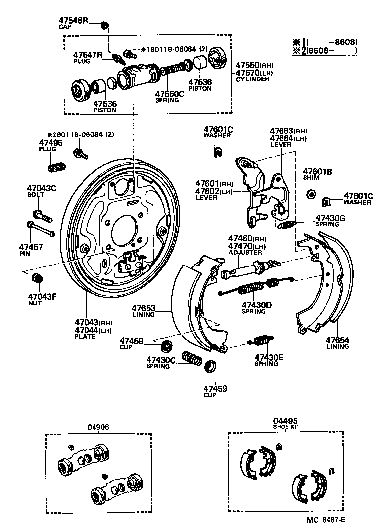 47043-20070 PLATE SUB-ASSY, BRAKE BACKING, REAR RH product image