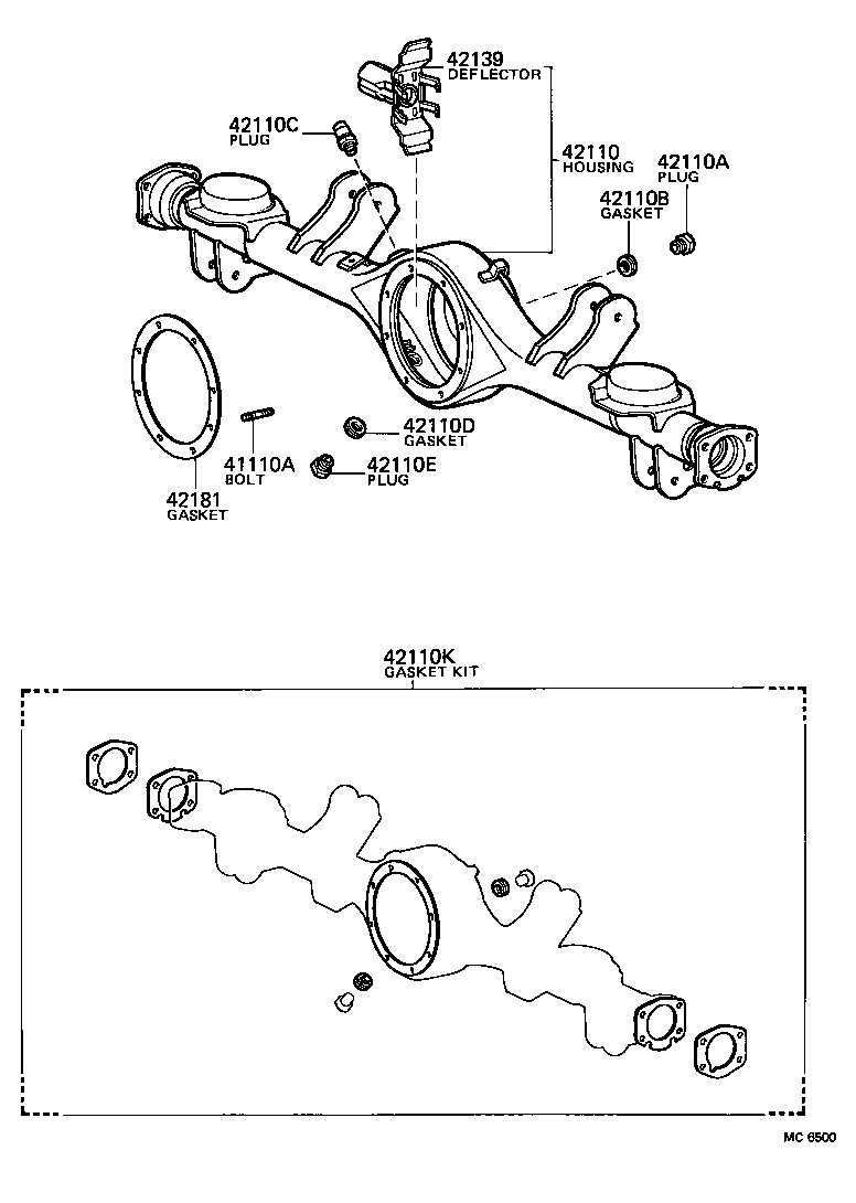 41110-12160 CARRIER ASSY, DIFFERENTIAL, REAR product image