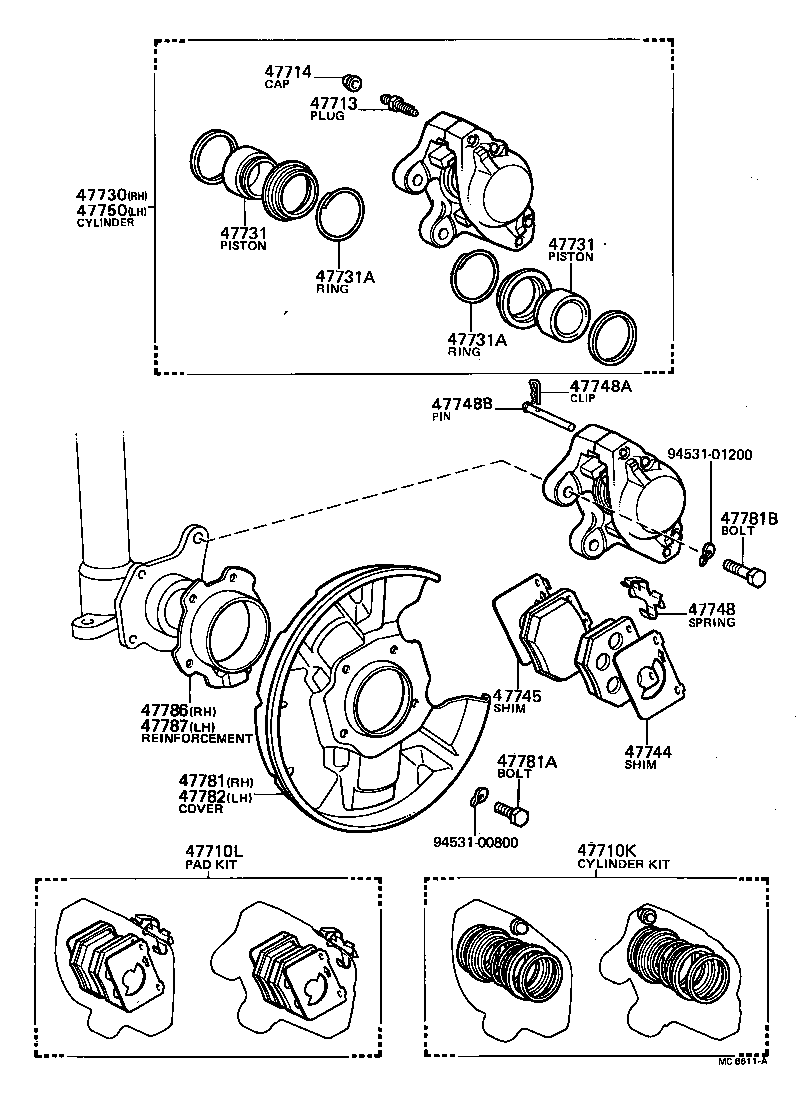 04465-20330 PAD KIT, DISC BRAKE, FRONT product image