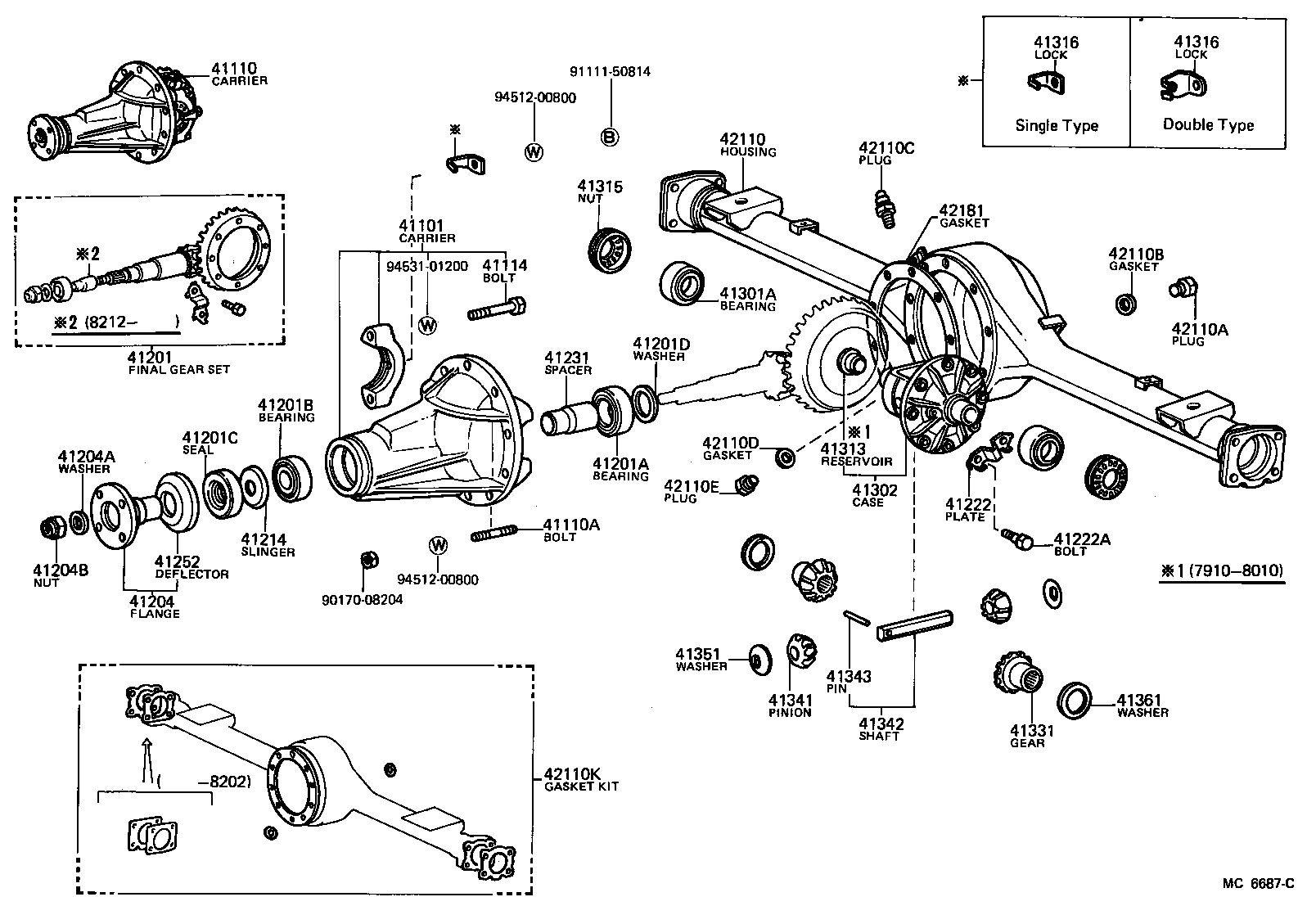 41201-29305 FINAL GEAR KIT, DIFFERENTIAL, REAR product image