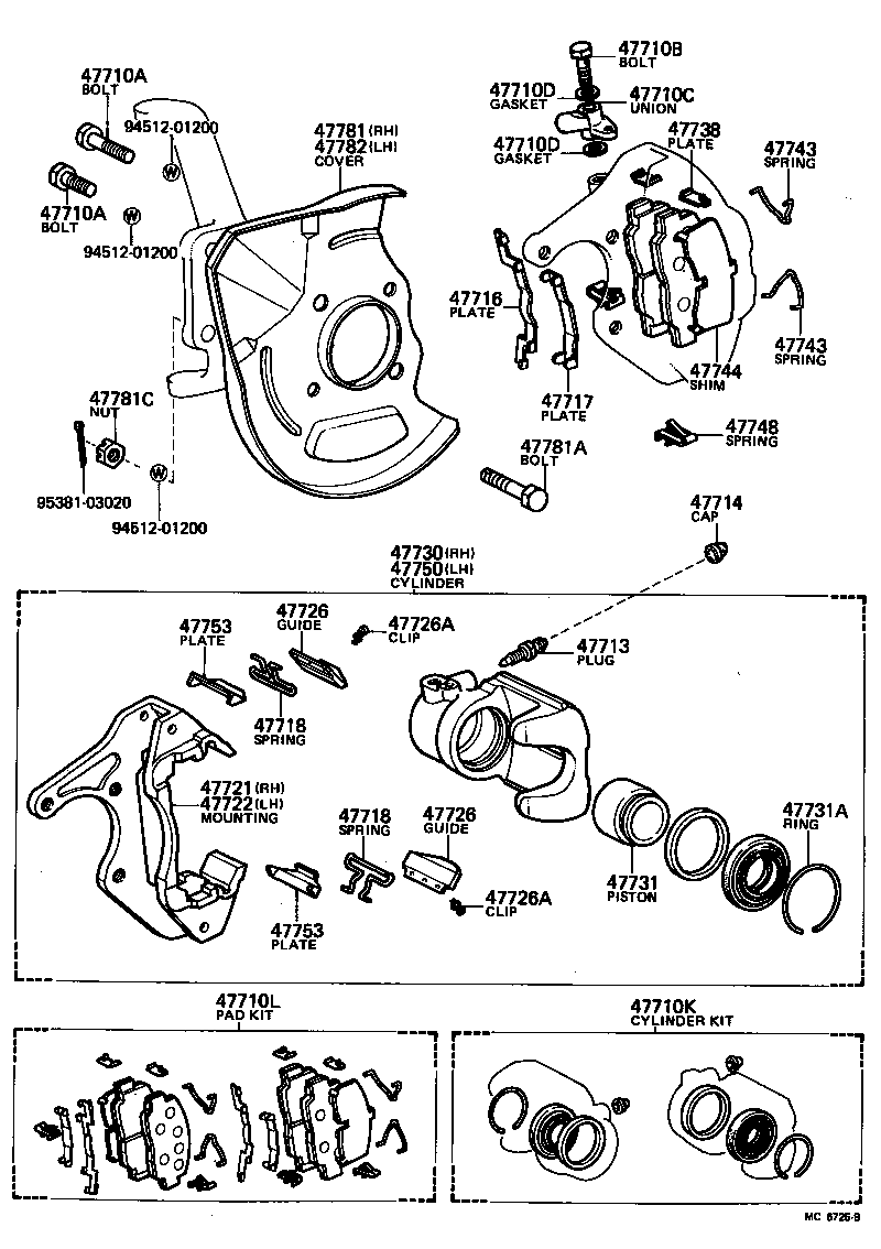 04465-28010 PAD KIT, DISC BRAKE, FRONT product image