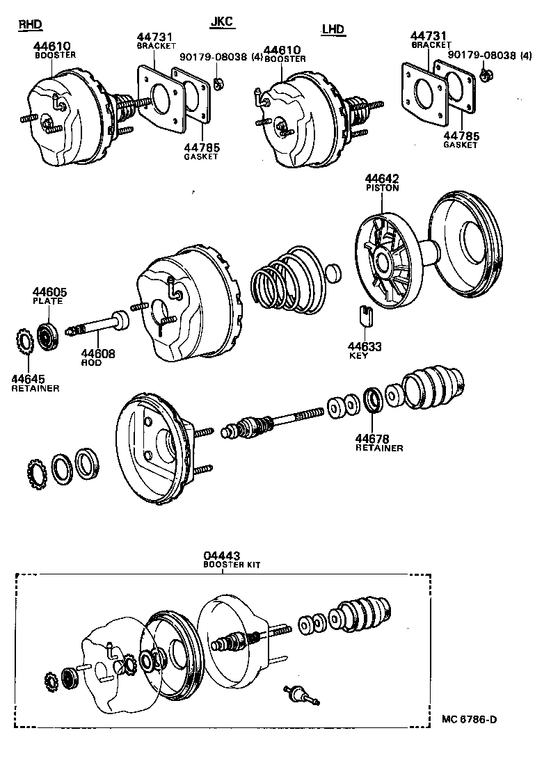04443-12130 BOOSTER KIT, BRAKE product image