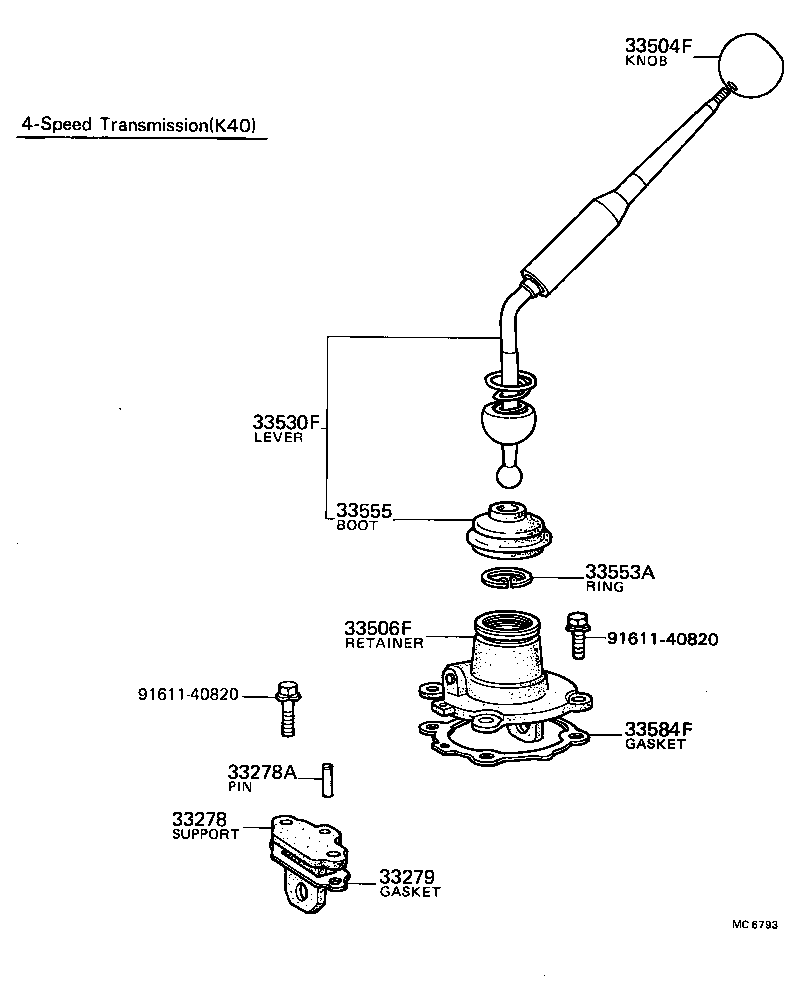33504-12080-01 KNOB SUB-ASSY, SHIFT LEVER product image