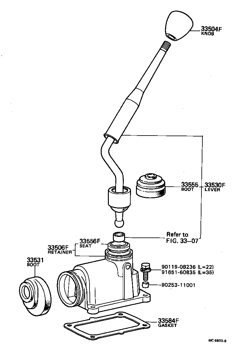 33505-35010 SEAT, TRANSMISSION SHIFT LEVER BALL product image